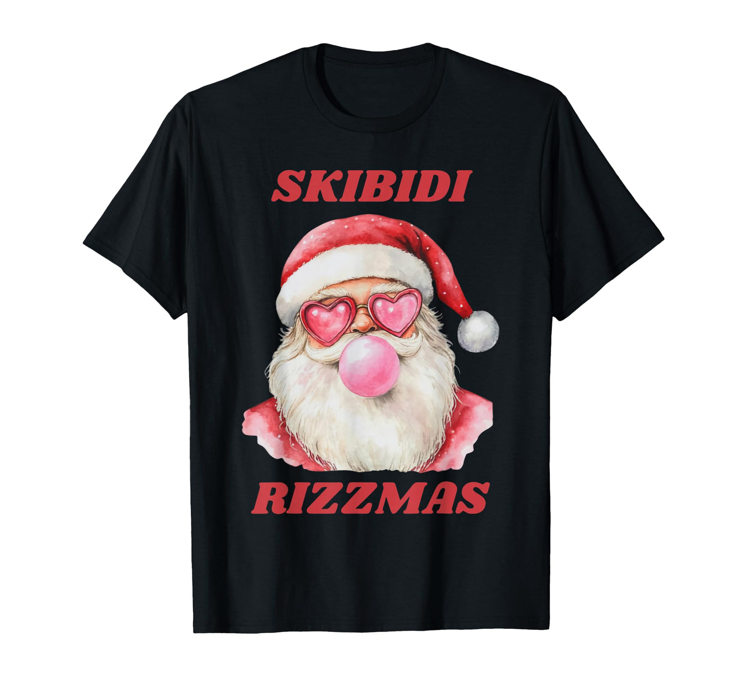Skibidi Rizzmas Christmas Rizz Santa Claus Funny Kid Cool T-Shirt