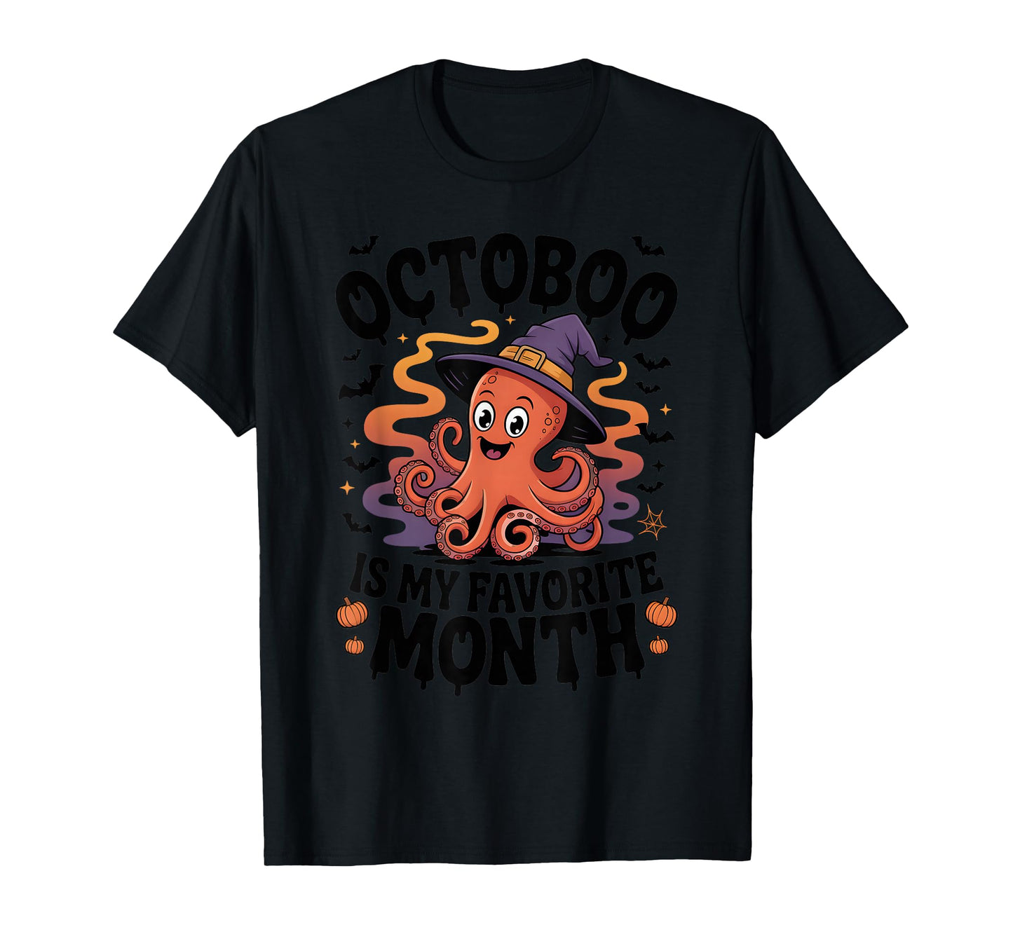 Octoboo is My Favorite Month Funny Halloween Octopus T-Shirt
