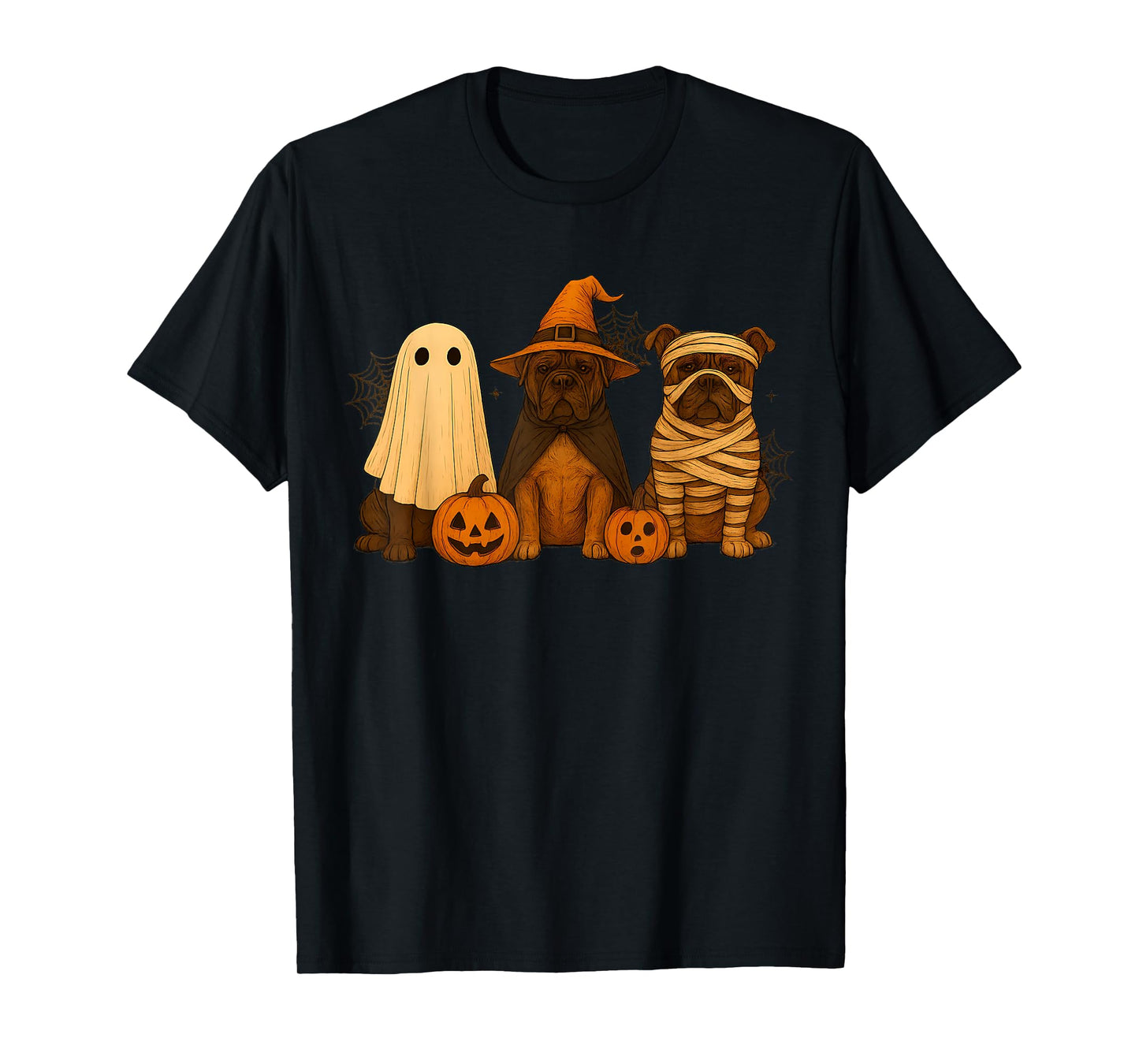 Retro Cane Corso Witch Scary Halloween Pumpkin Women Men Kid T-Shirt