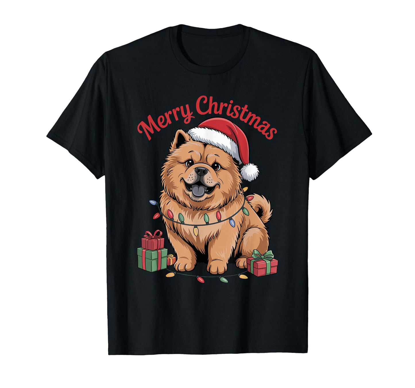 Cute Chow Chow Christmas Xmas Funny Dog Lover Holiday T-Shirt