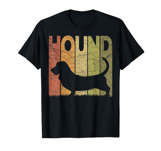 Basset Hound Vintage Basset Dog Retro Dog Lover T-Shirt