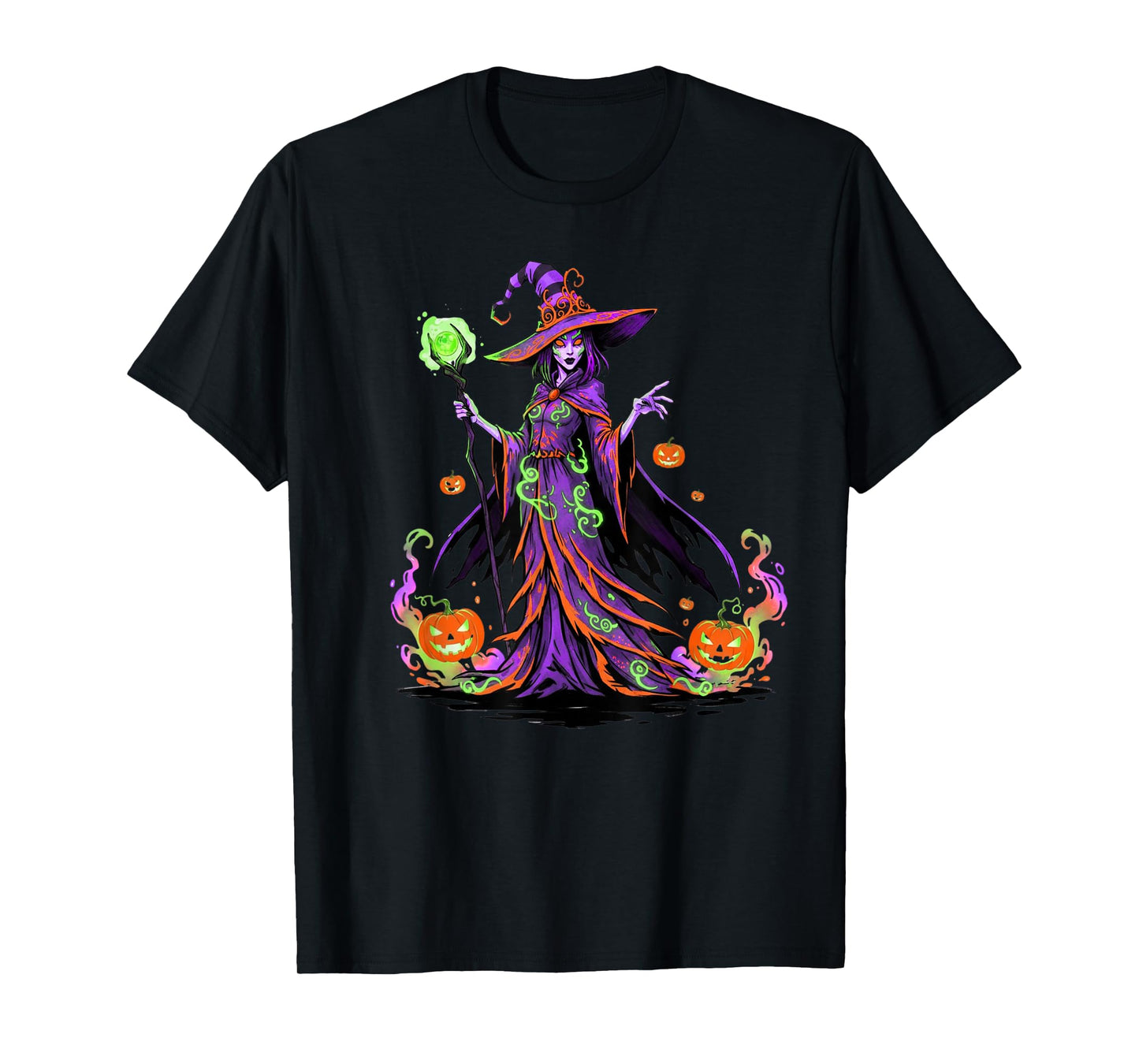 Funny Vintage Wicked Halloween Witch Design Men Women Kids T-Shirt