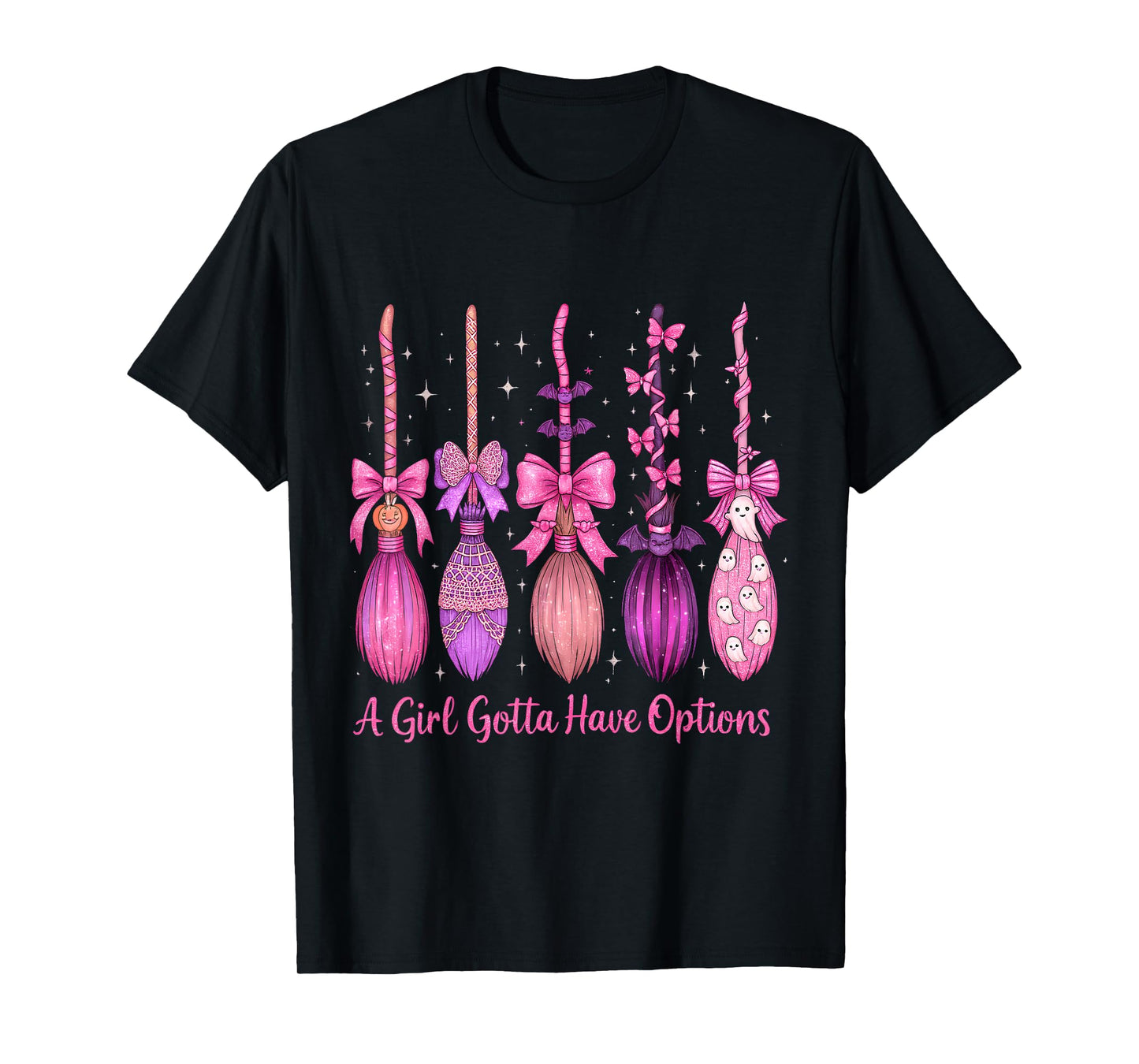 Pink Witch Aesthetic Halloween Ghost Cute Magical T-Shirt