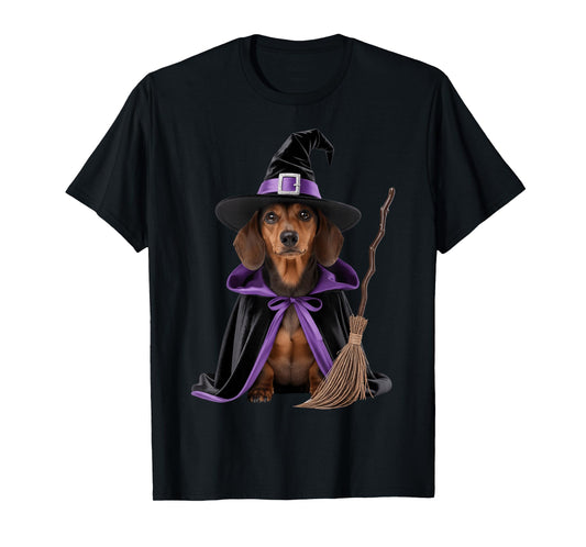 Dachshund Witch Halloween T-Shirt