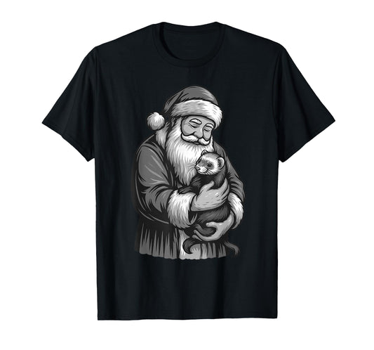 Ferret Santa Claus Christmas Pet Lover T-Shirt