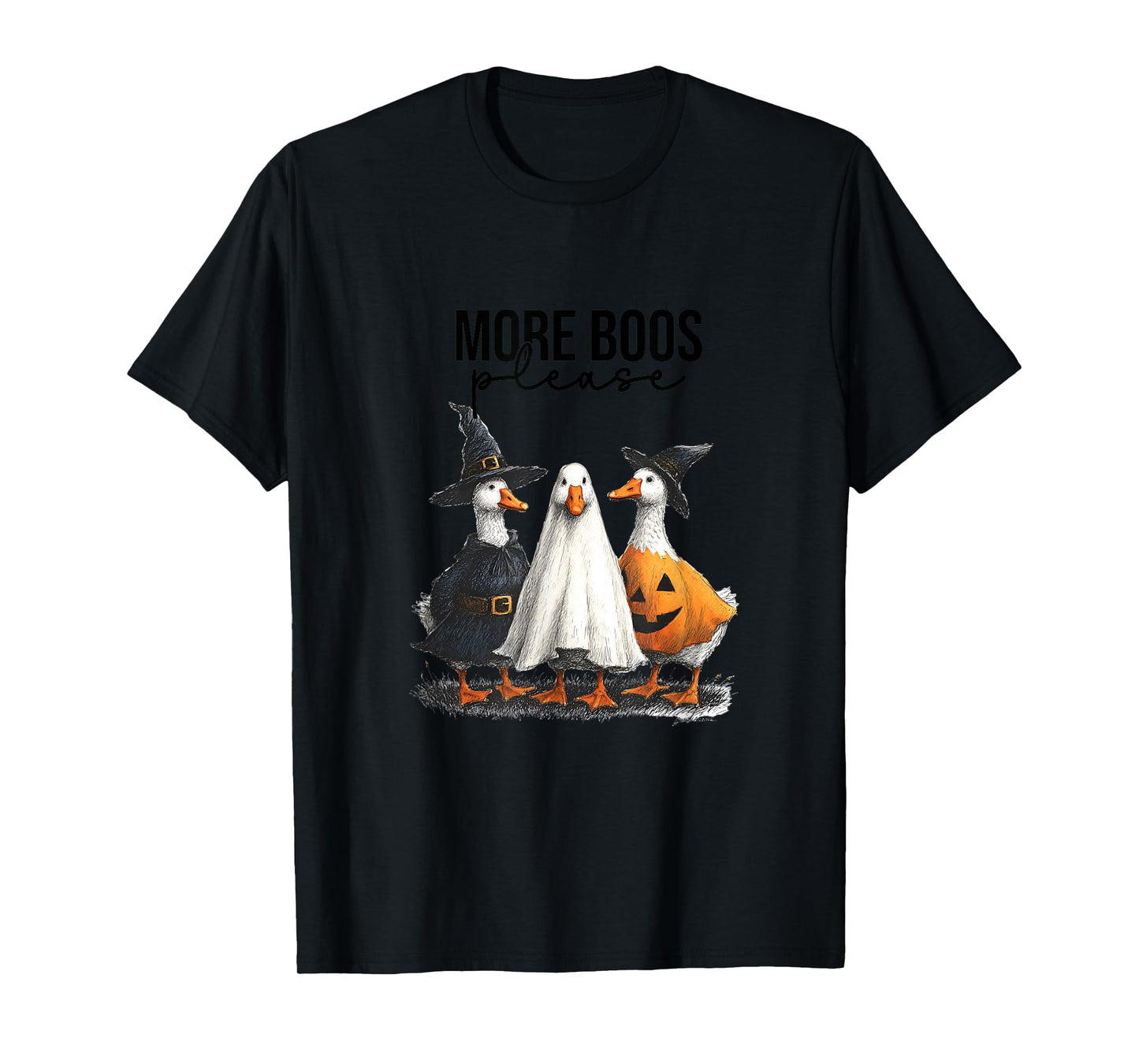 Funny Halloween Goose, Witch Ghost Cute Pet Costume T-Shirt