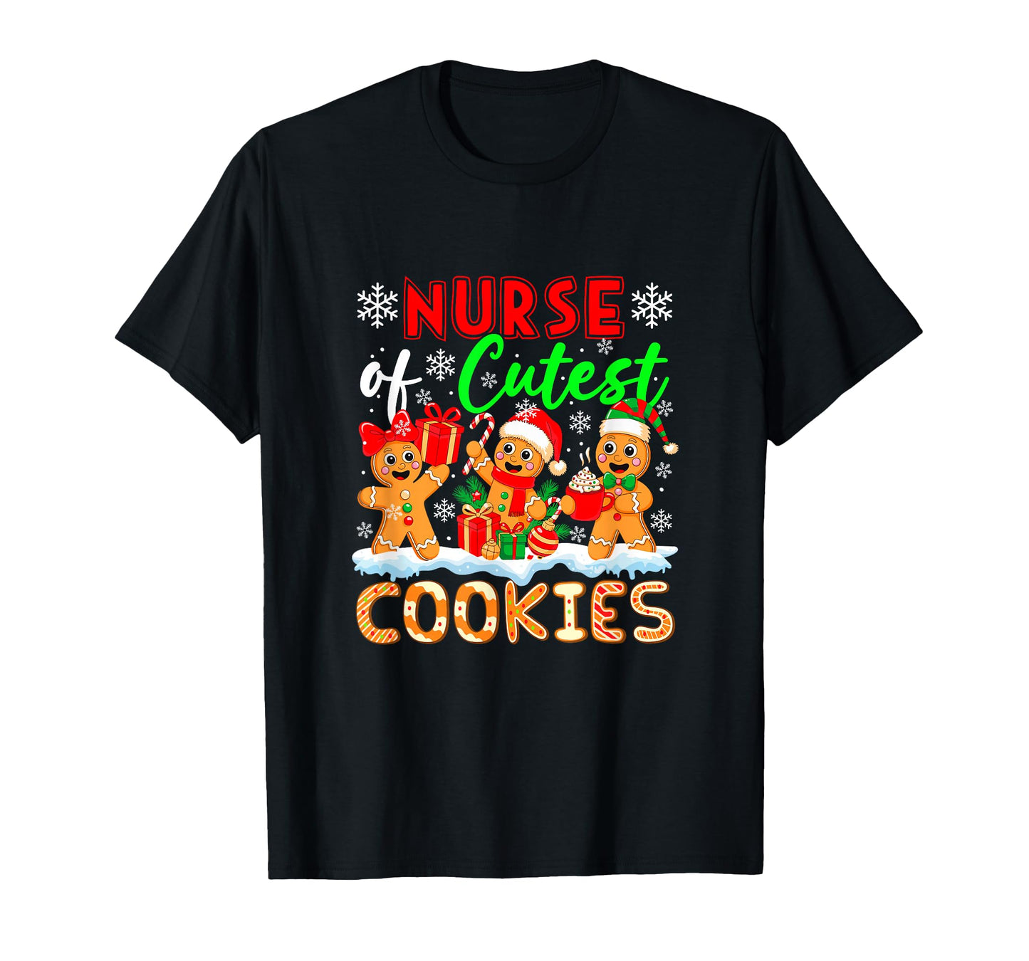 Nurse of Cutest Cookies Gingerbreads Christmas Job Team T-Shirt