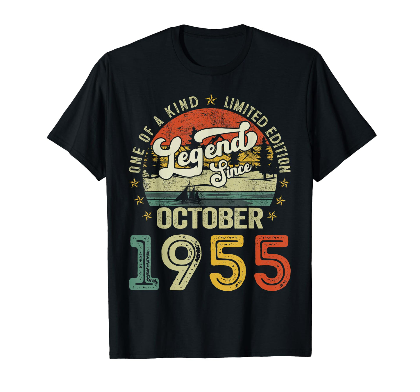 Legend since October 1955 70 Years Old 70th Birthday Men Dad T-Shirt