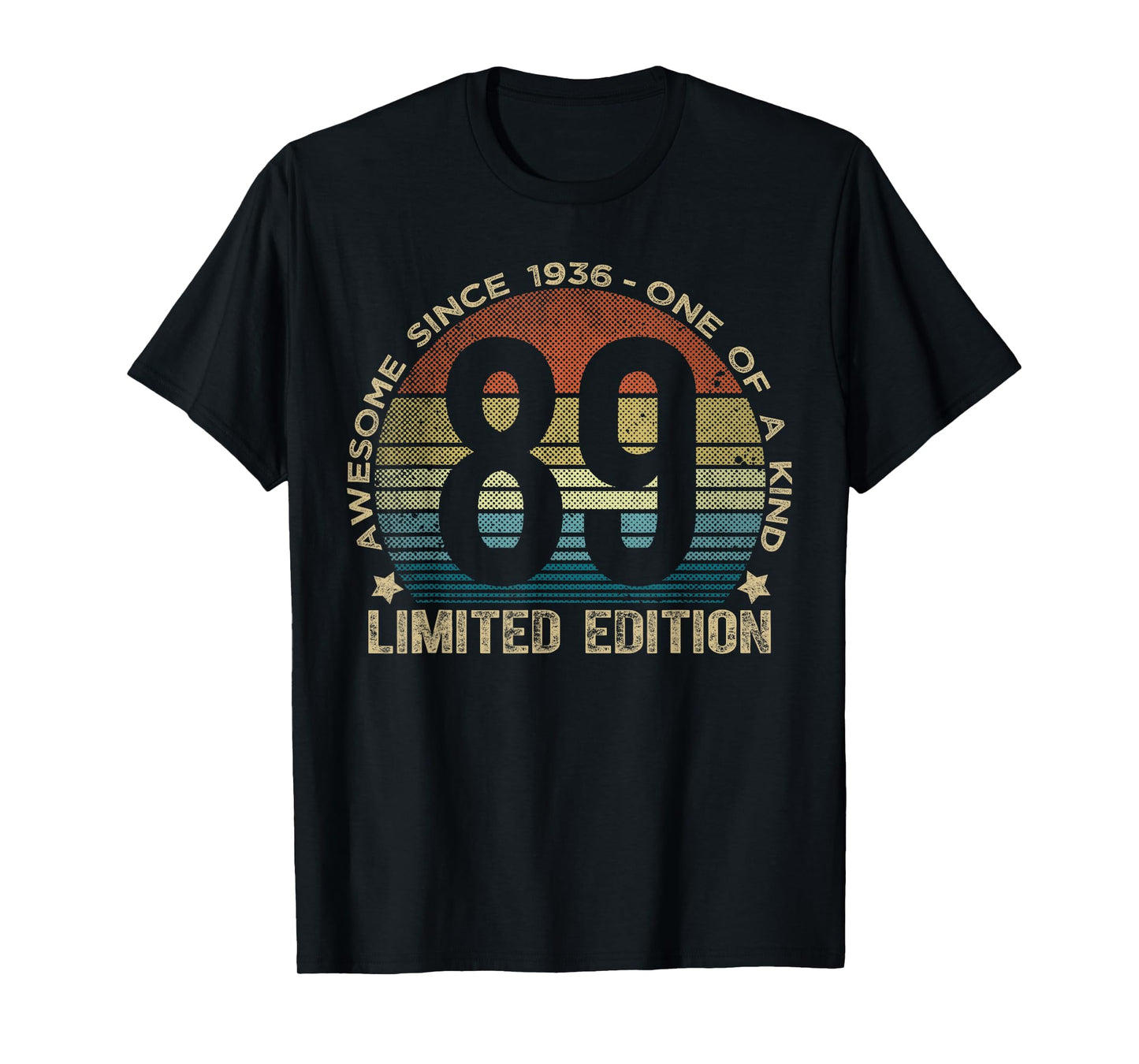 89 Year Old Gifts Vintage 1936 Limited Edition 89th Birthday T-Shirt