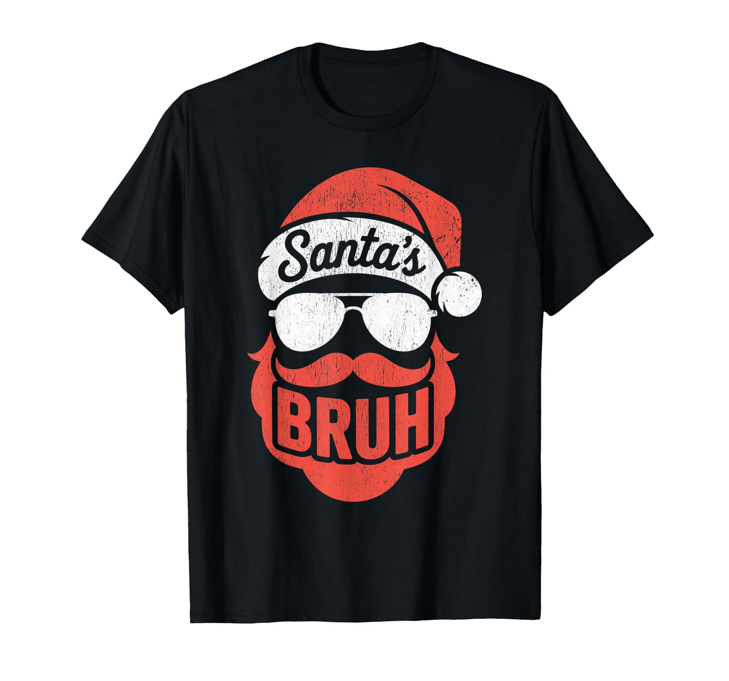 Santa's Bruh Meme Funny Saying for Brother Boys Men T-Shirt