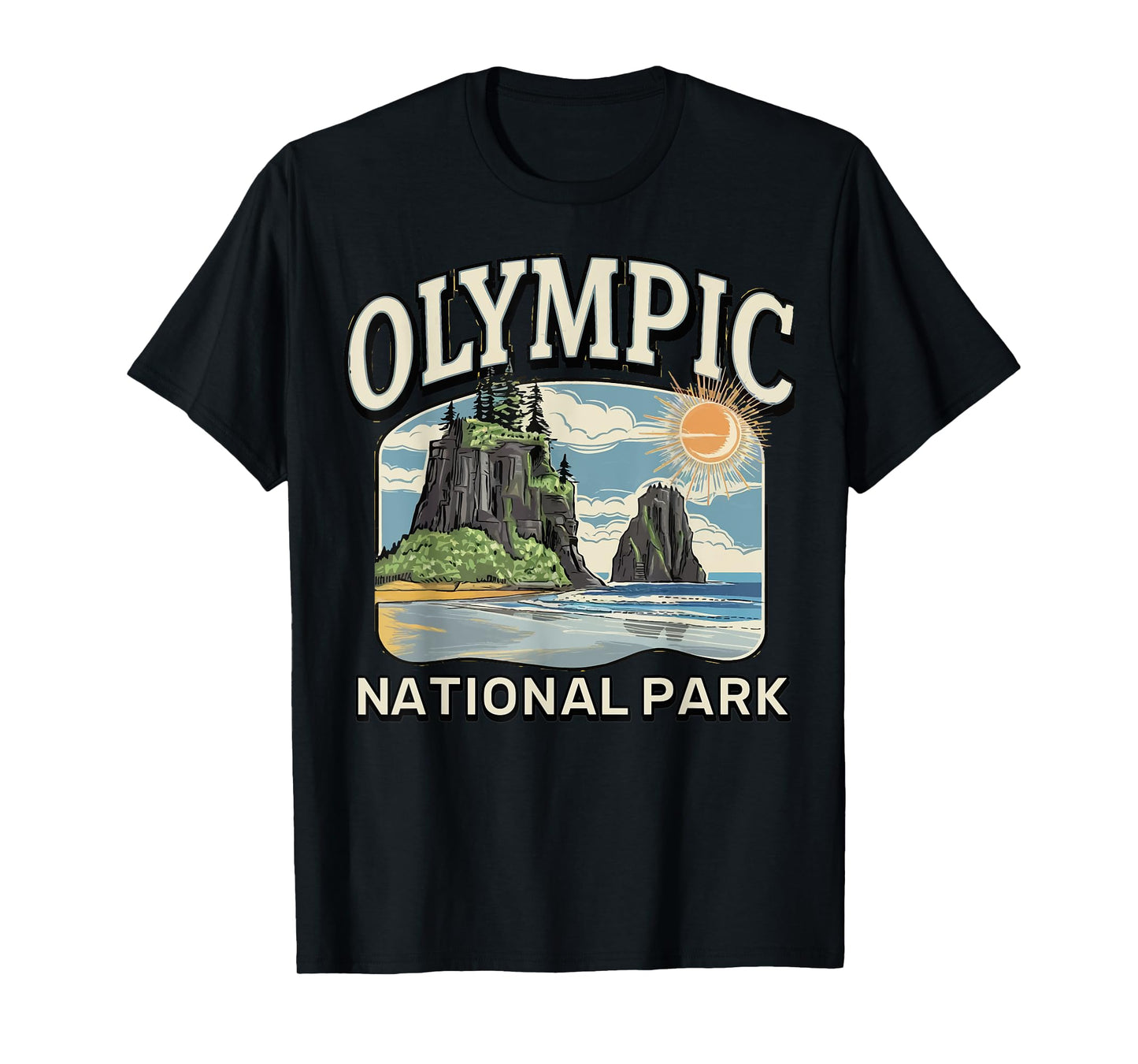 Coastal Forest Landscape Hoh Rainforest Olympic NationalPark T-Shirt