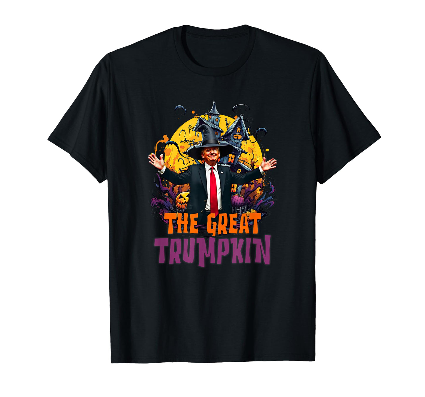 The Great Trumpkin Halloween Funny Pumpkin Witch Hat Costume T-Shirt