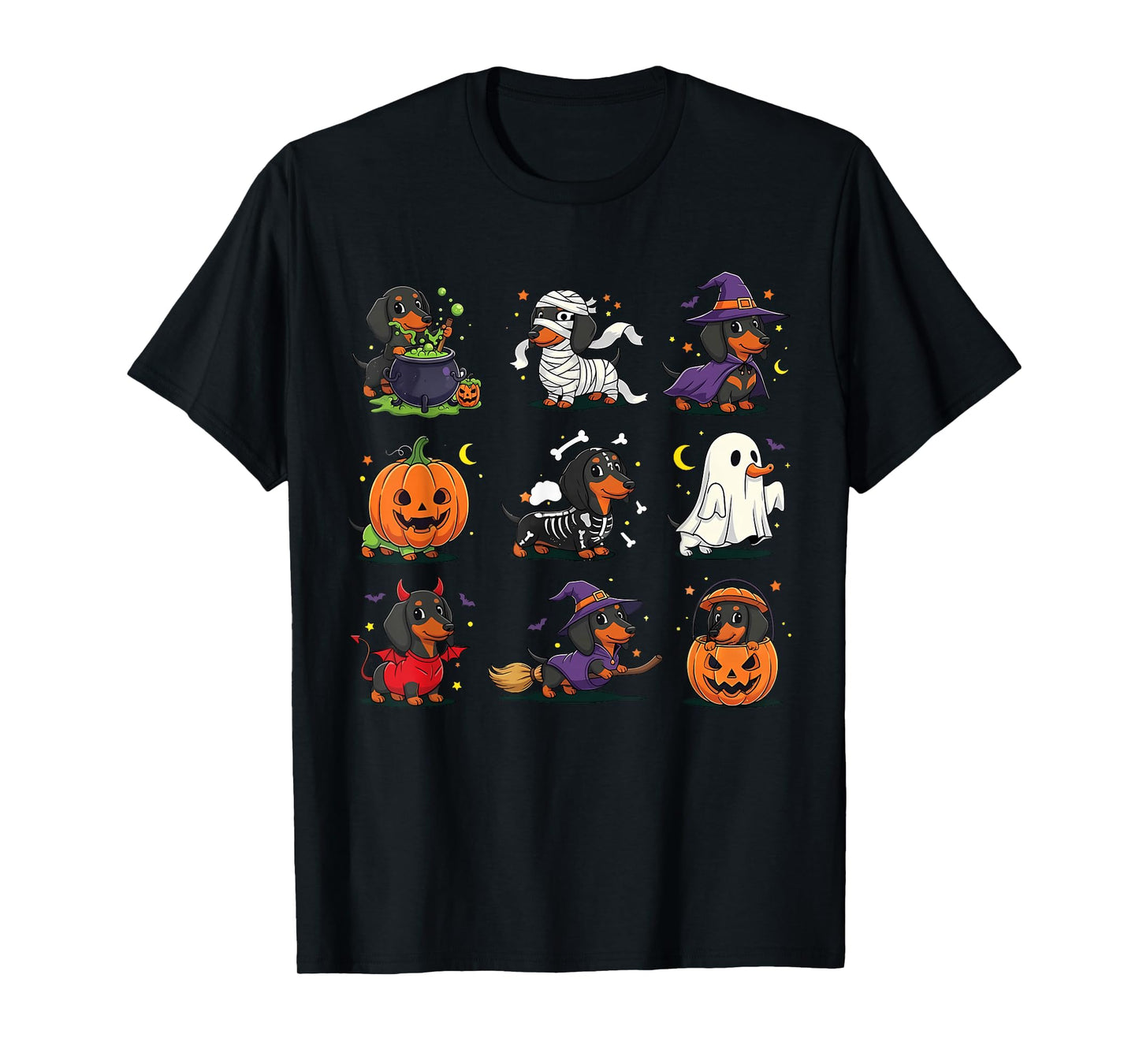 Dachshund Happy Halloweiner Funny Halloween Dogs Lover T-Shirt