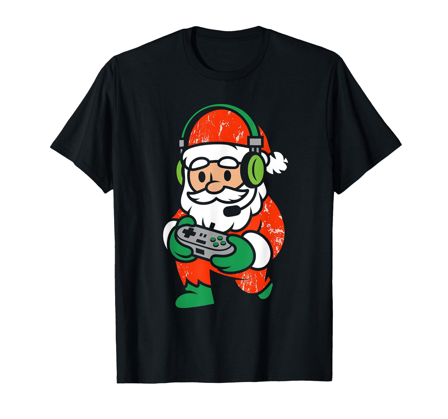 Christmas Gamer Santa Xmas Funny Gaming Men Boys Kids Youth T-Shirt
