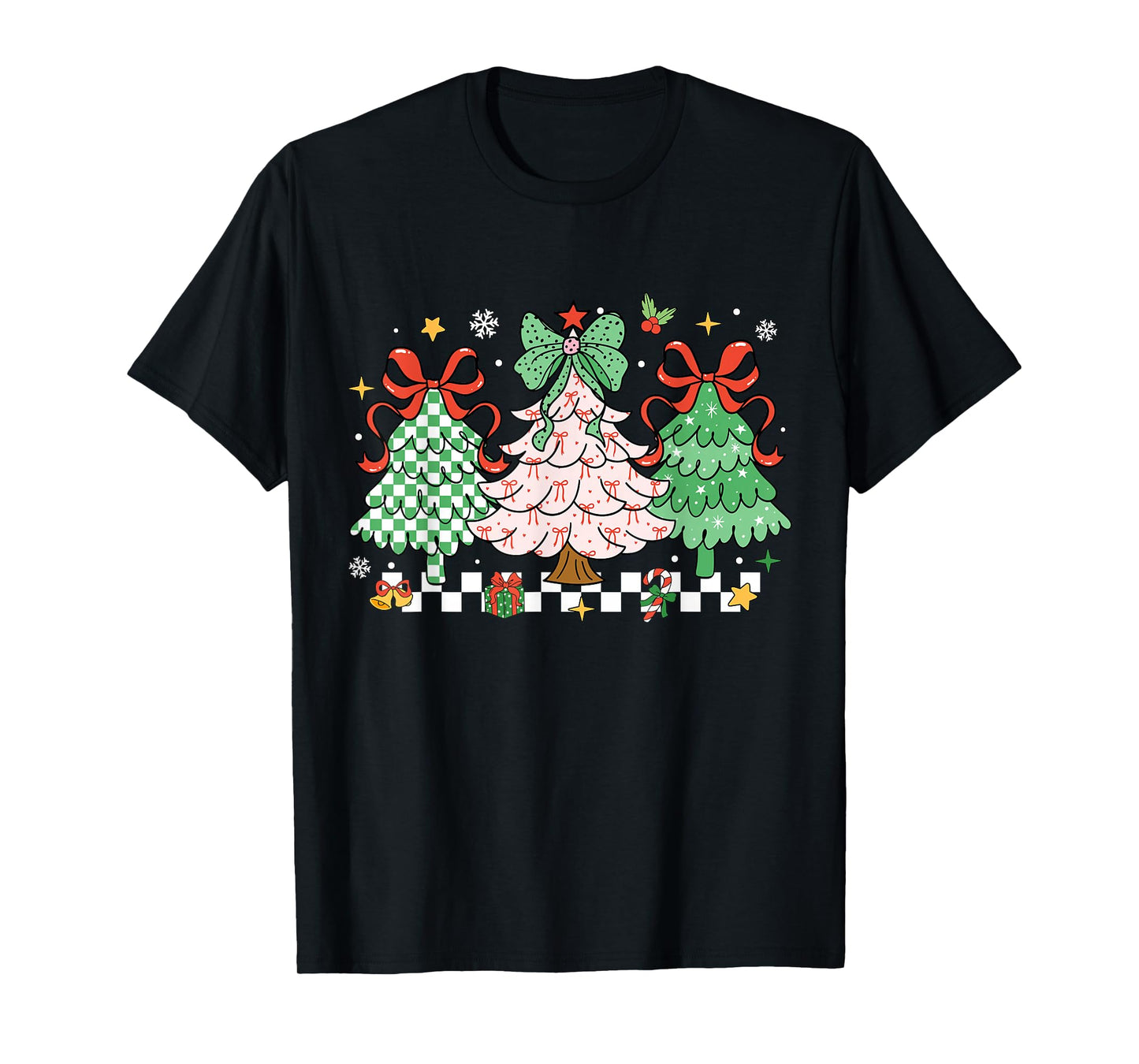 Christmas Tis The Season Coquette Bow Christmas Tree Women T-Shirt