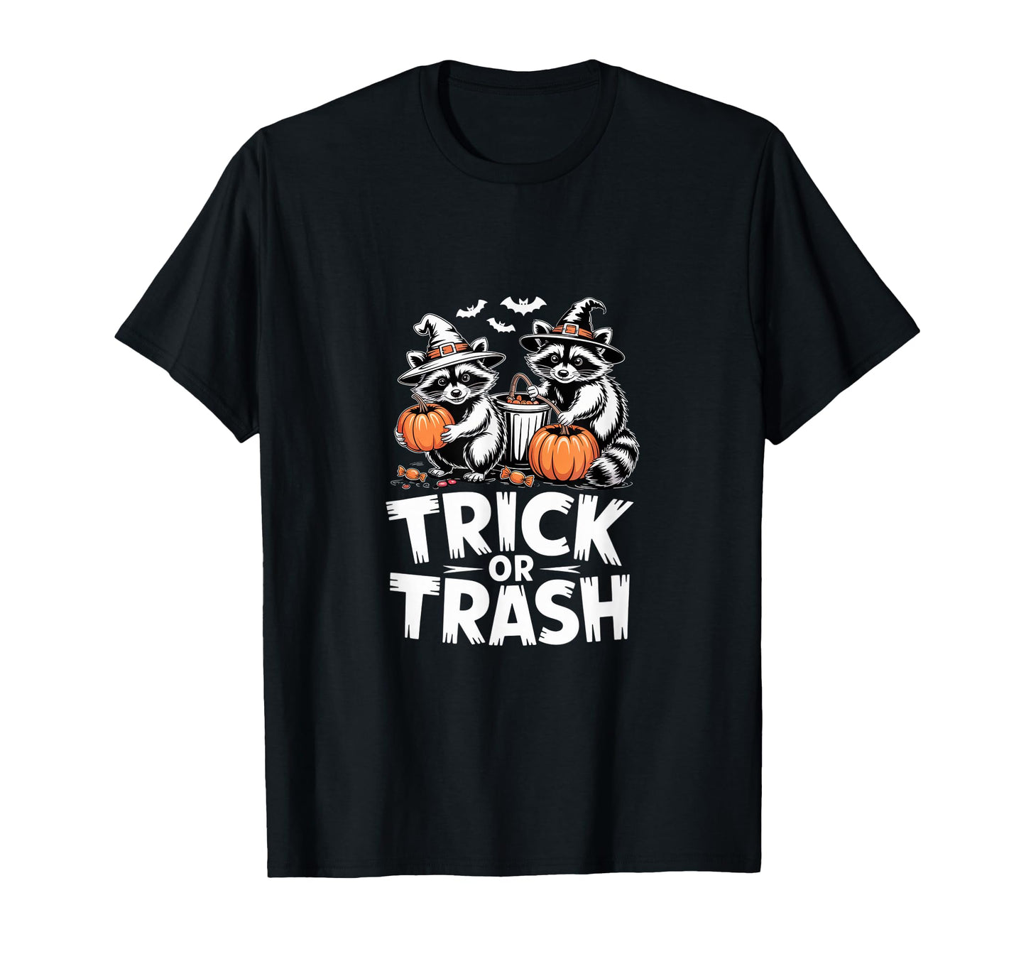 Trick or Trash Raccoon Costume Enthusiasts Halloween Fun T-Shirt
