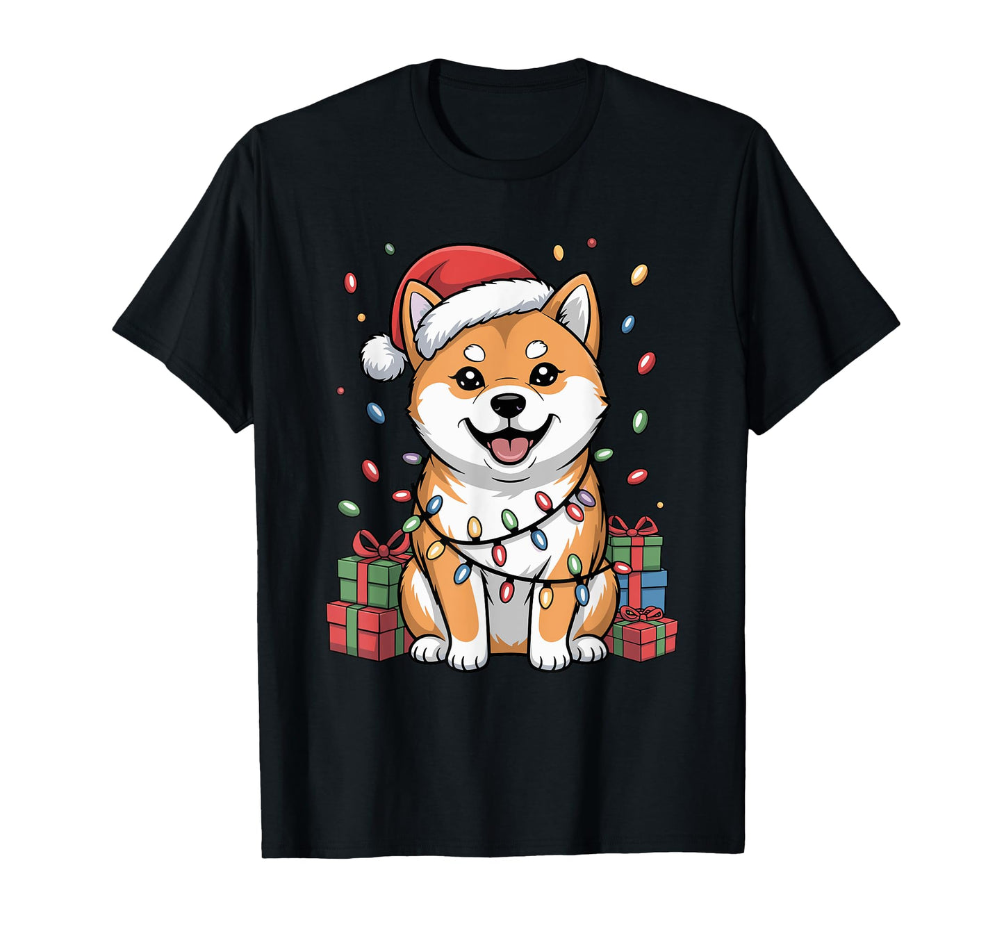 Cute Shiba Inu Christmas Xmas Design Funny Dog Lover Holiday T-Shirt