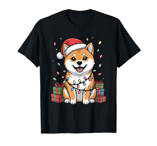 Cute Shiba Inu Christmas Xmas Design Funny Dog Lover Holiday T-Shirt