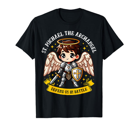 Saint Michael the Archangel Catholic Archangel Pray for kids T-Shirt