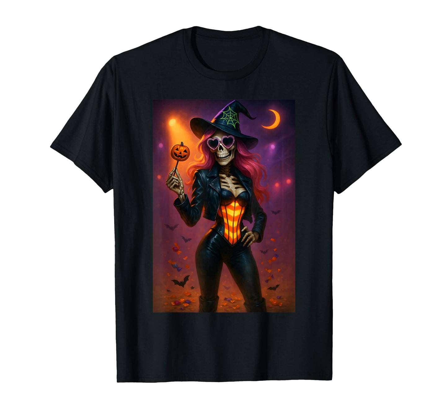 Skeleton Witch Halloween T-Shirt