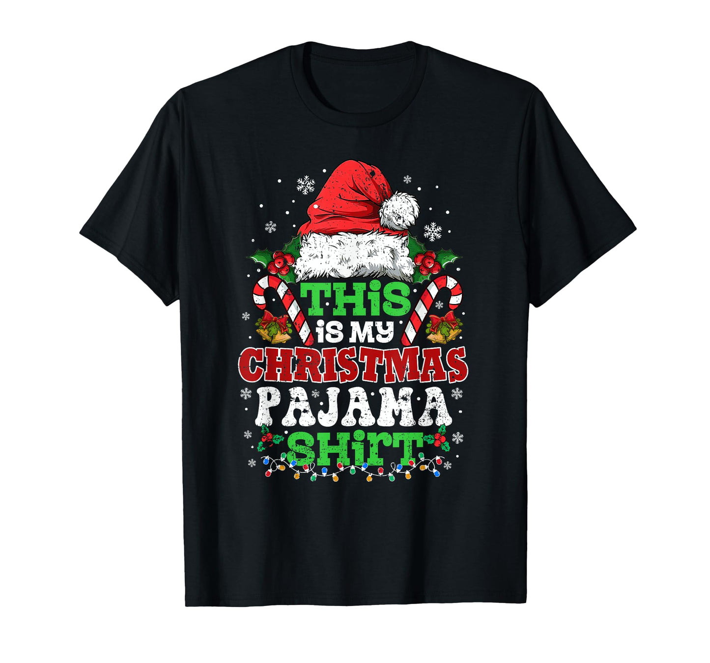 This is My Christmas Pajama Shirt Men Women Funny Xmas PJs T-Shirt