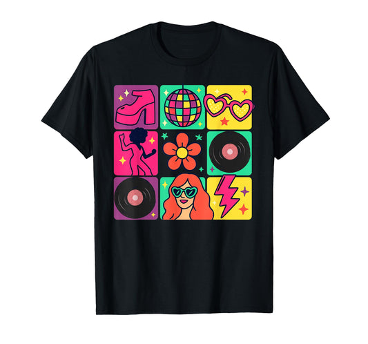 Disco Queen 80's Retro Vintage Dancing Costume Women Girls T-Shirt