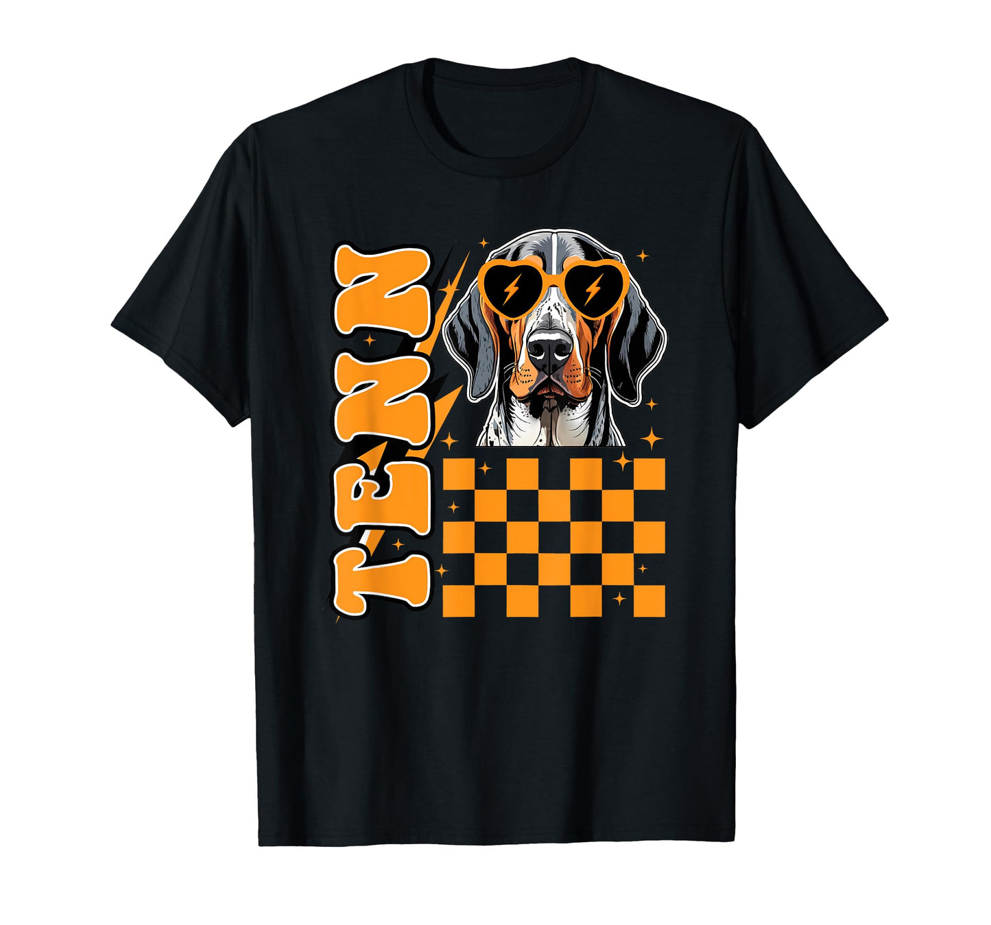 Tennessee Orange White Hound Dog Vintage, TN Orange Blooded Men Women Kids T-Shirt