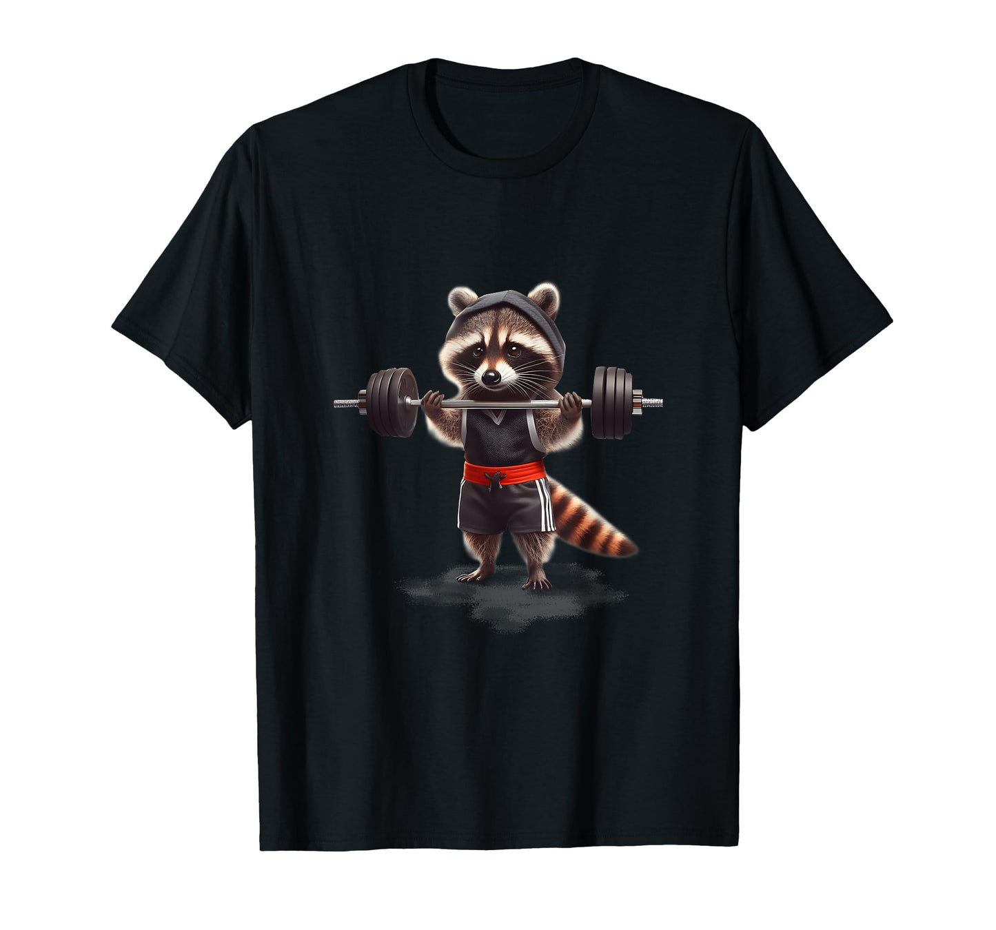 Weightlifting Ripped Raccoon Gym Workout Muscled Raccoon T-Shirt