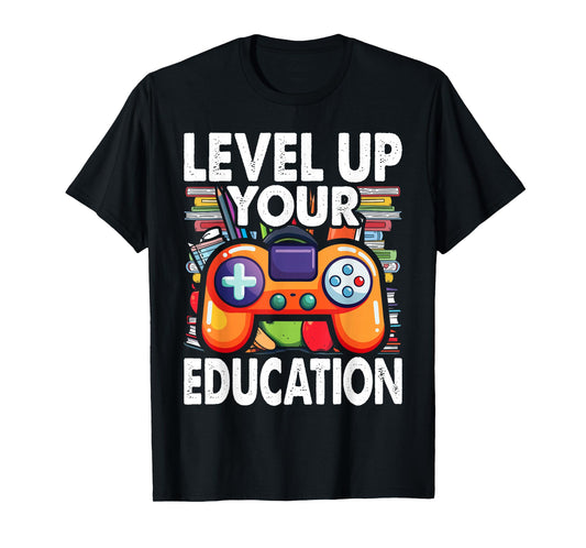 Level Up Your Education - Gaming-Inspired Teacher Design T-Shirt