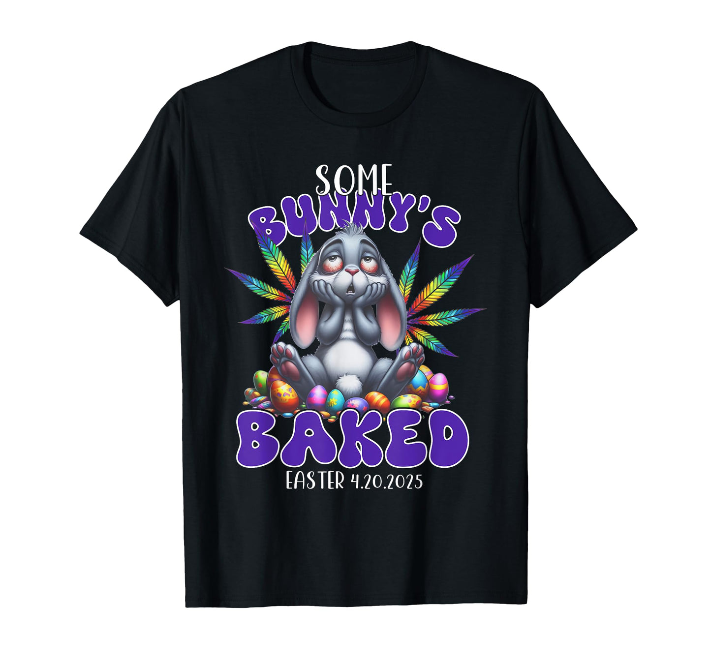420 Easter Bunny Funny Weed Smoking Rabbit Cannabis 4/20 Day T-Shirt