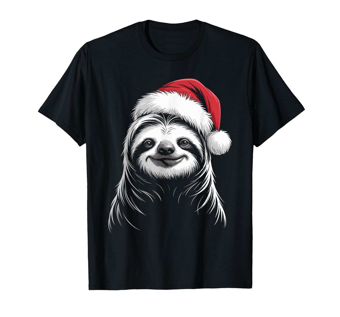 Sloth Santa Hat Christmas Xmas for Men Women T-Shirt