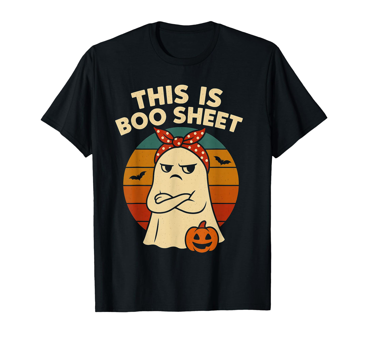 This is Boo Sheet Ghost Retro Halloween Costume Men Women T-Shirt