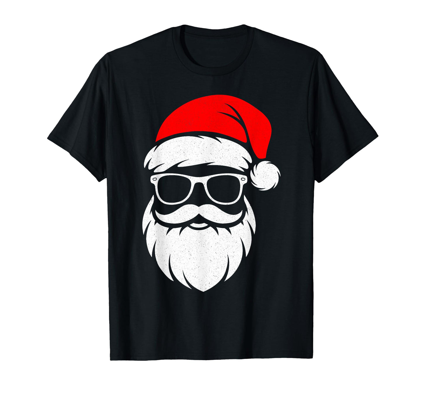 Santa Face with Sunglasses Christmas Funny Xmas Men Dad Papa T-Shirt