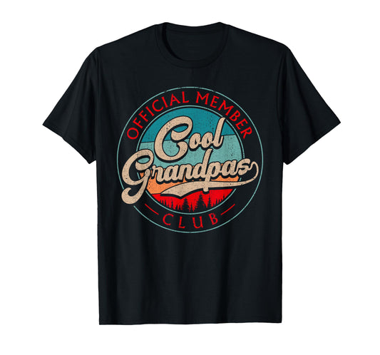Grandpa Vintage Cool Grandpas Club Official Member Funny T-Shirt