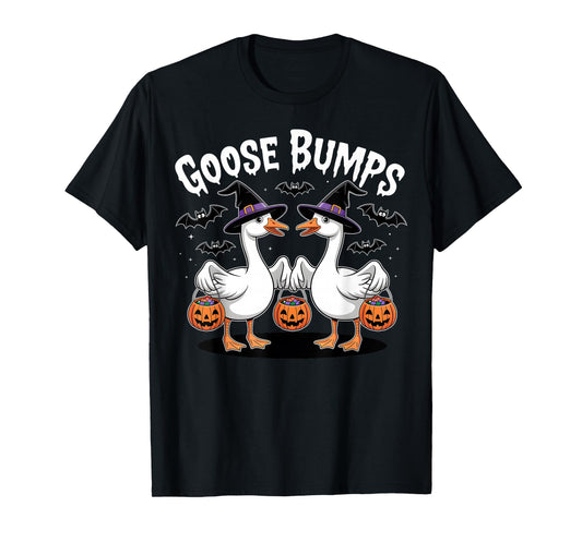 Goose Bumps Witch Goose Funny Halloween Candy Look T-Shirt