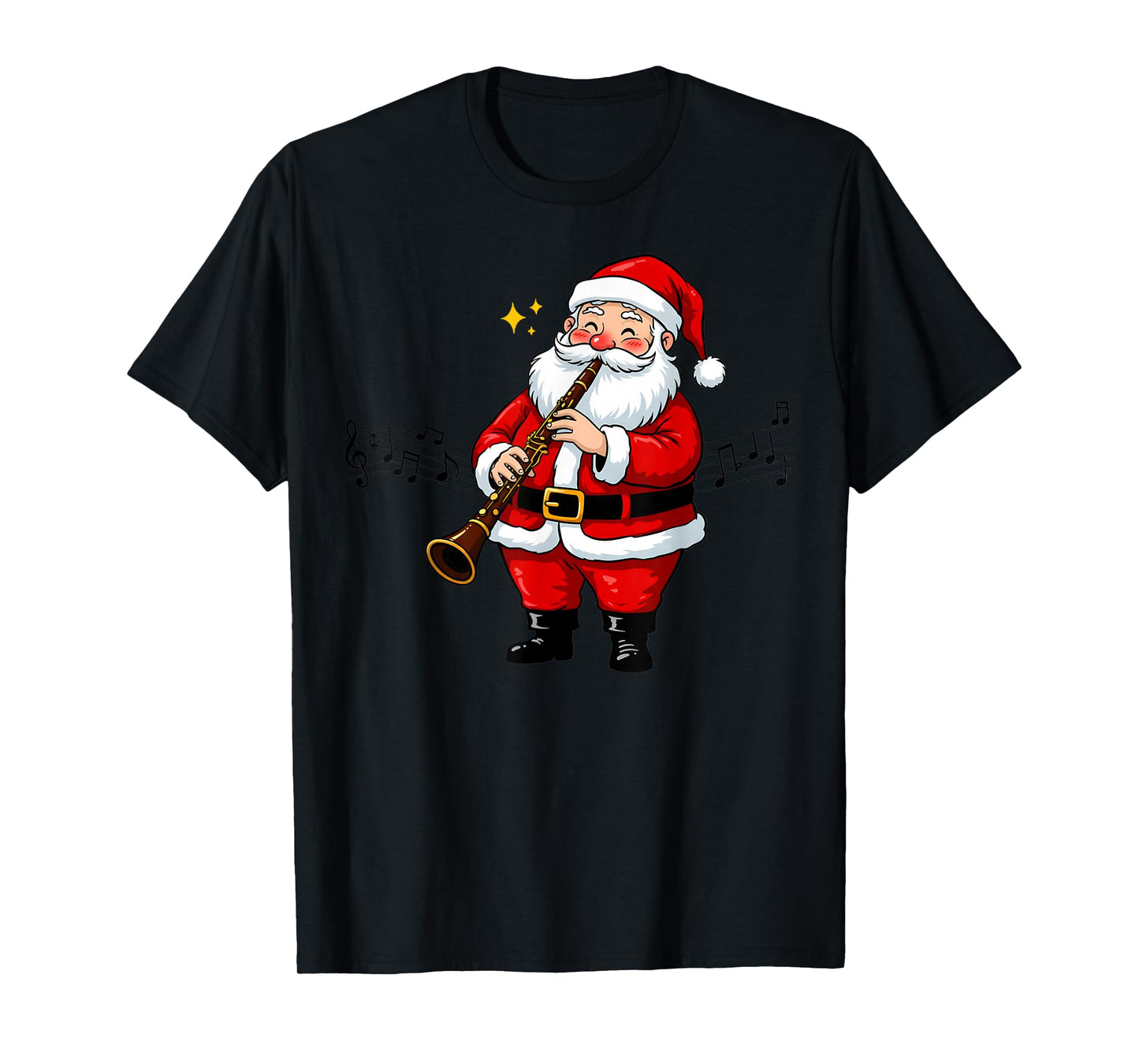 Clarinet Christmas Cute Santa Xmas Clarinetist Musician T-Shirt