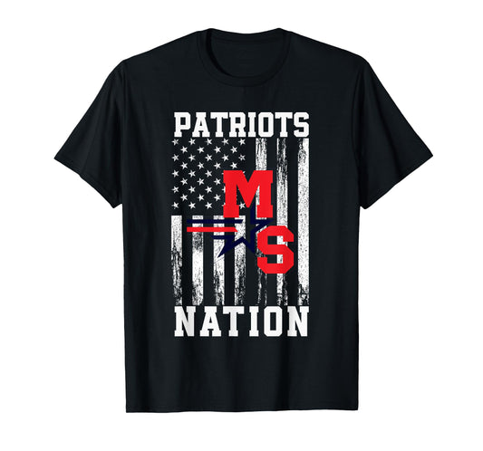 Millard South Patriots Logo Nation HS T-Shirt