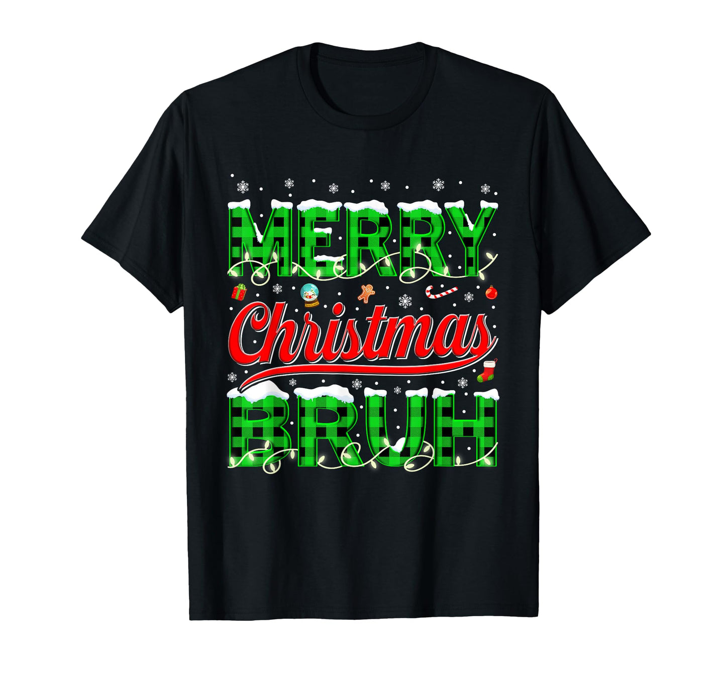 Bruh Meme Funny Saying Bro Greeting Teens Boys Men Christmas T-Shirt