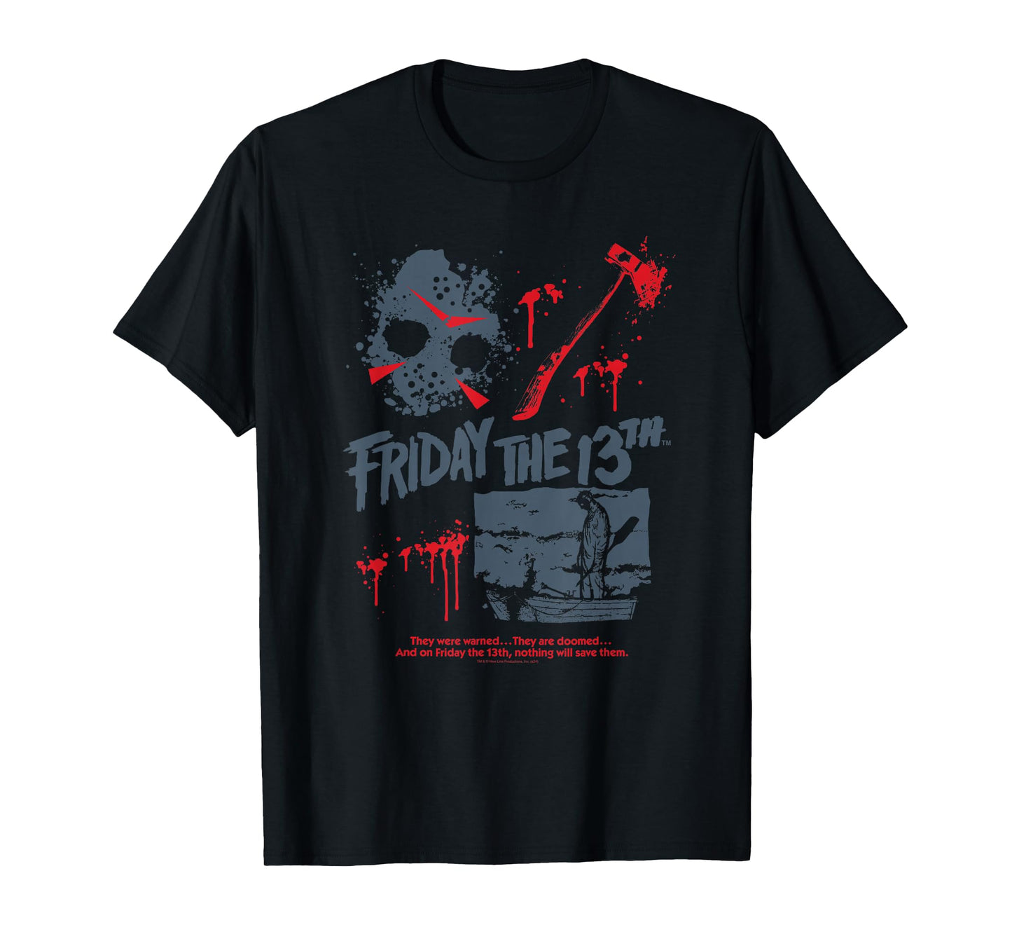 Friday the 13th Jason Mask Bloody Weapon T-Shirt