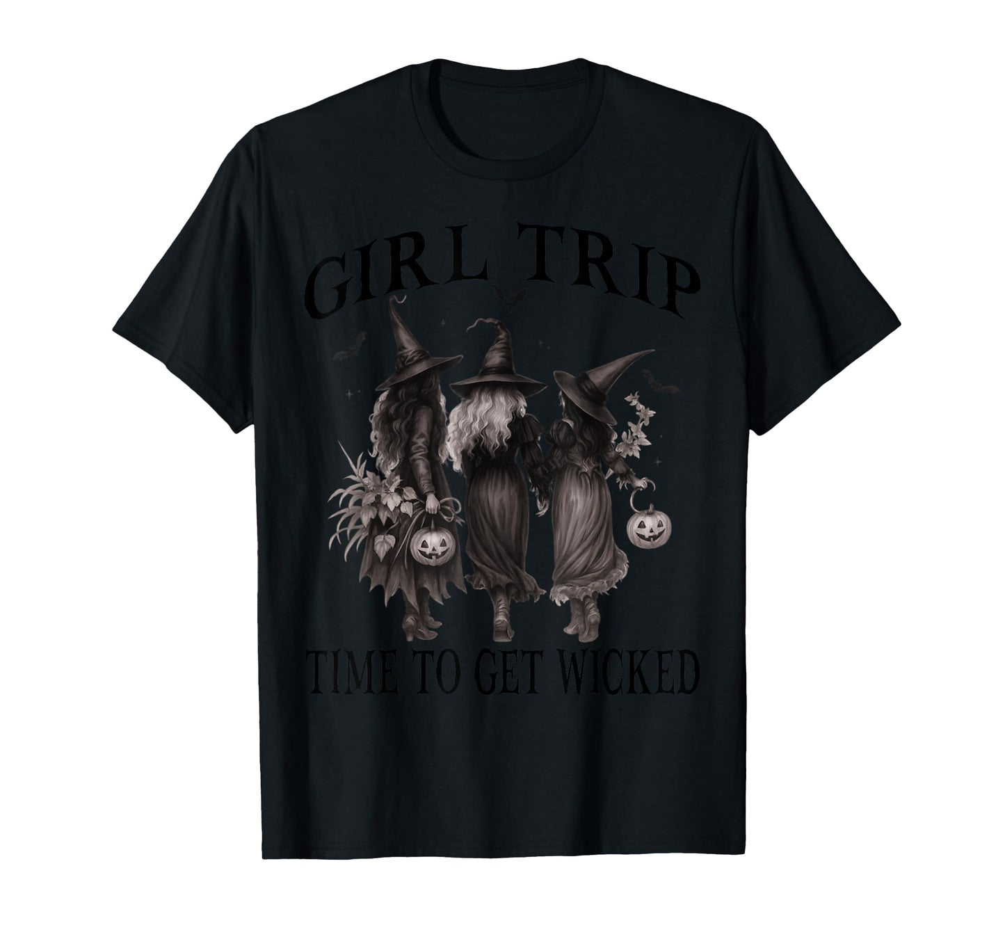 Girls Trip Salem Time to Get Wicked Witchy Witches Halloween T-Shirt