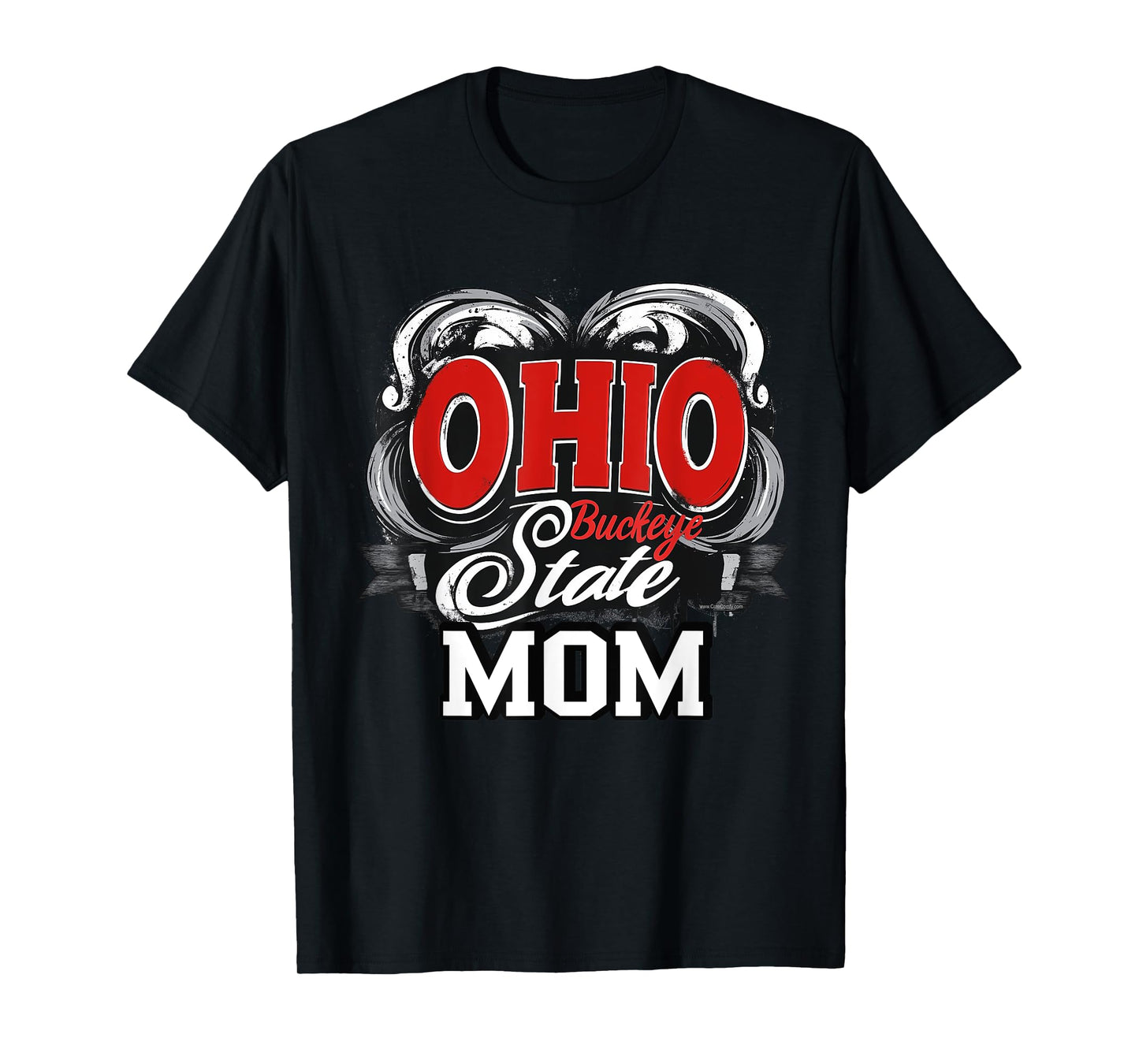 Ohio Mom Buckeye State Swirl Cute Womens Mothers Day Gift T-Shirt