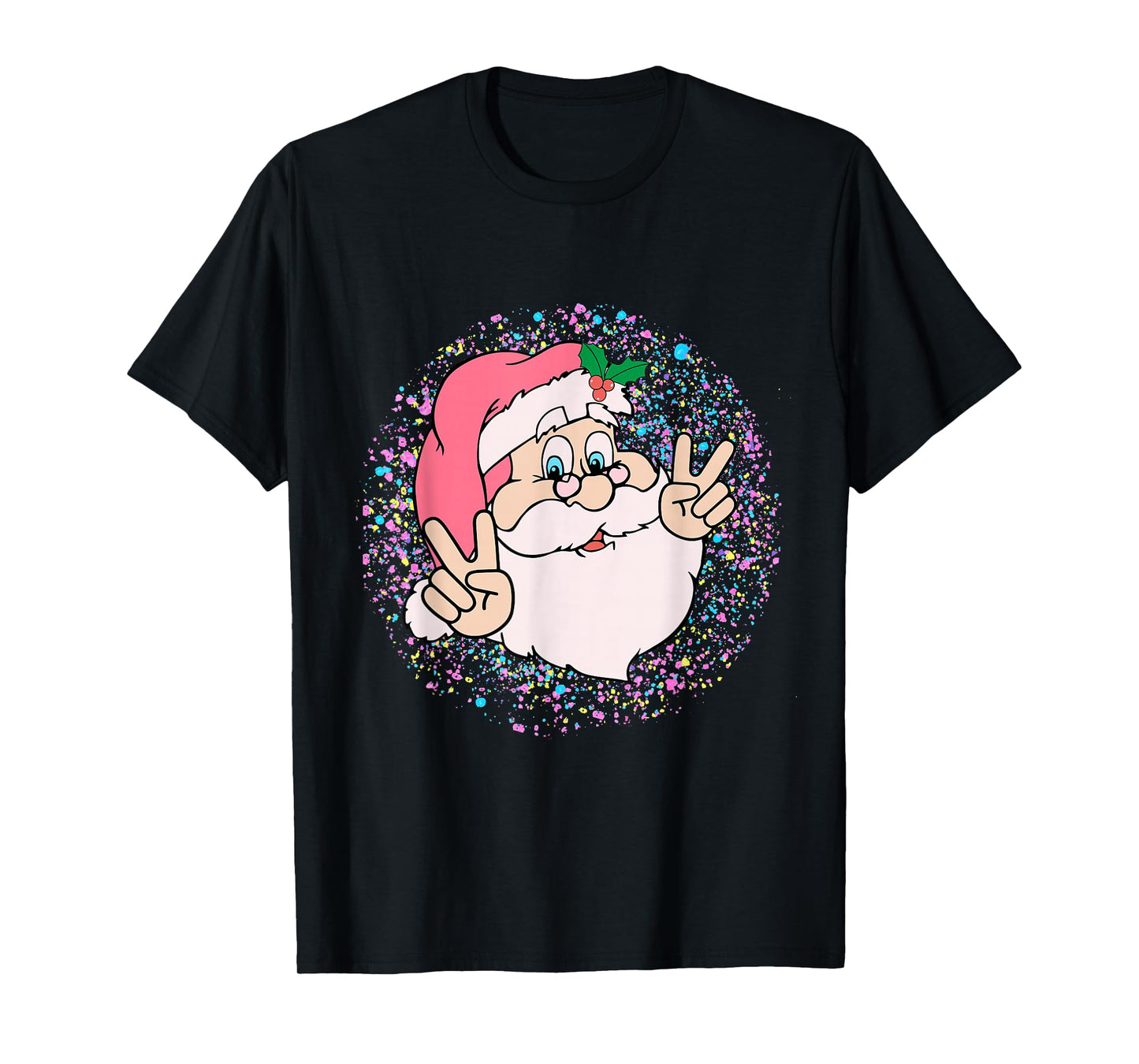 Coquette Christmas Pink Santa Watercolor Tis The Season Xmas T-Shirt
