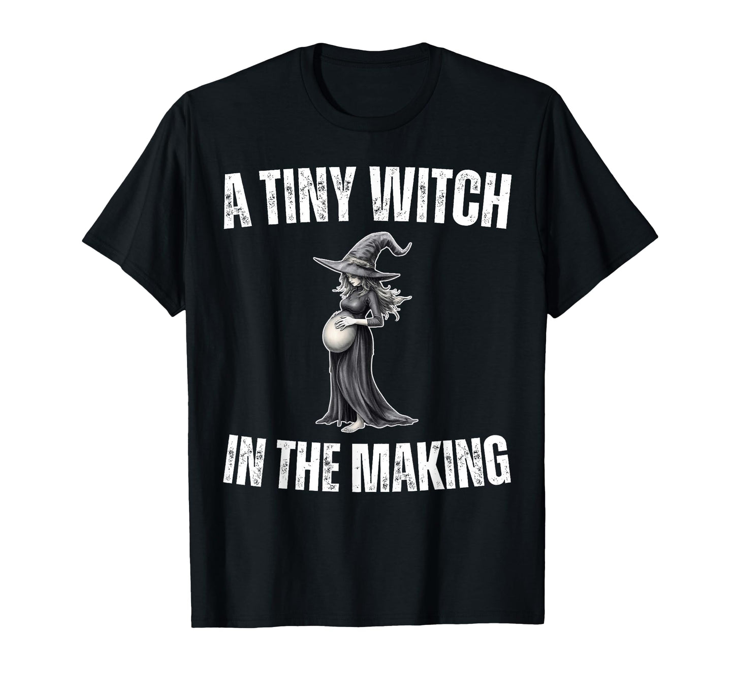 A Tiny Witch in The Making Halloween Pregnancy Announcement T-Shirt