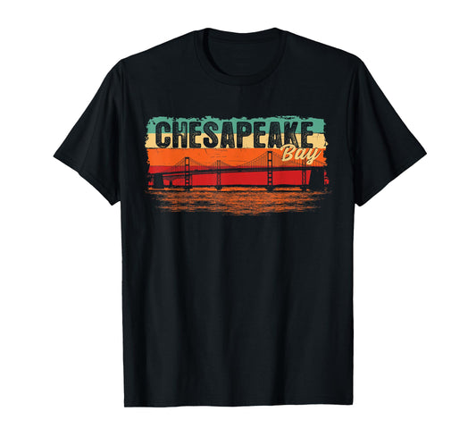 Retro Vintage Sunset Chesapeake Bay T-Shirt