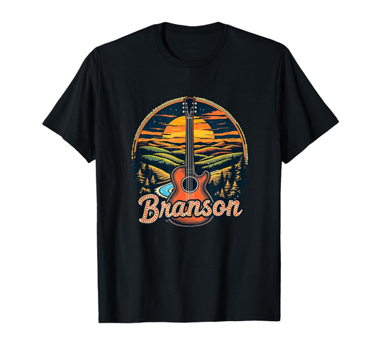 Vintage Branson Missouri Sunset Nature Cityscape Retro T-Shirt