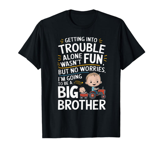Promoted to Big Design Brother Funny Tractor Toddlers & Kids T-Shirt
