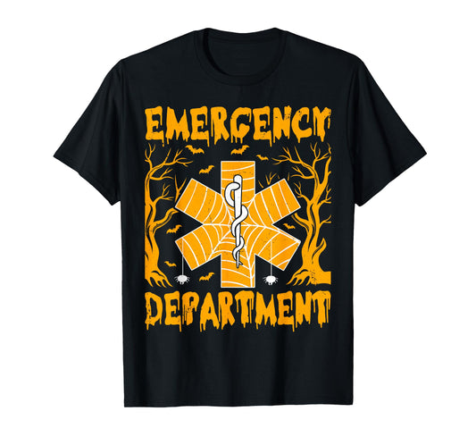 Emergency Department Emergency Room Halloween Spooky Nurse T-Shirt