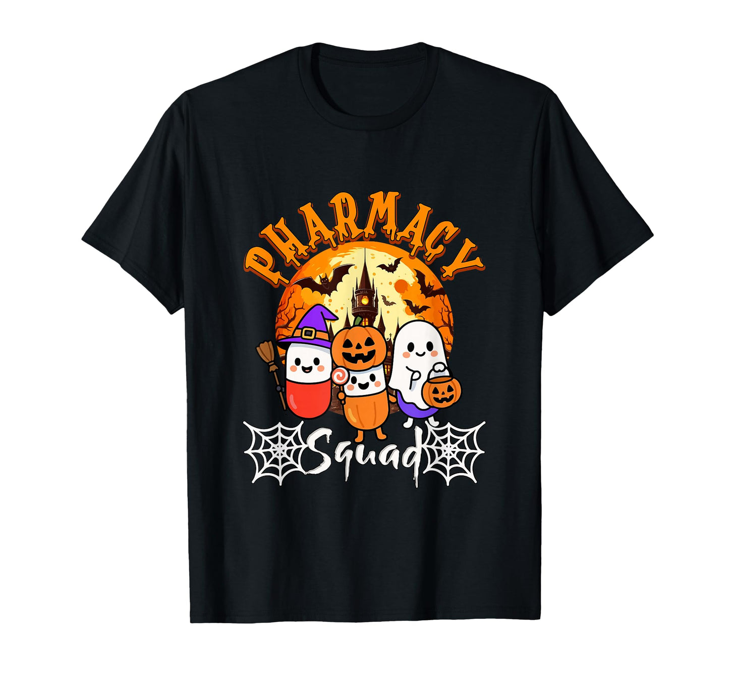 Pharmacy Squad Halloween Three Horror Pills Cosplay Boo T-Shirt