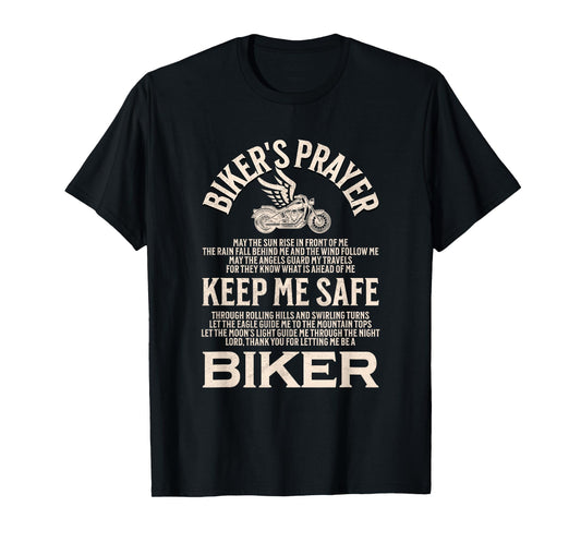 Biker's Prayer Vintage Motorcycle Biker Motorcycling Lovers T-Shirt
