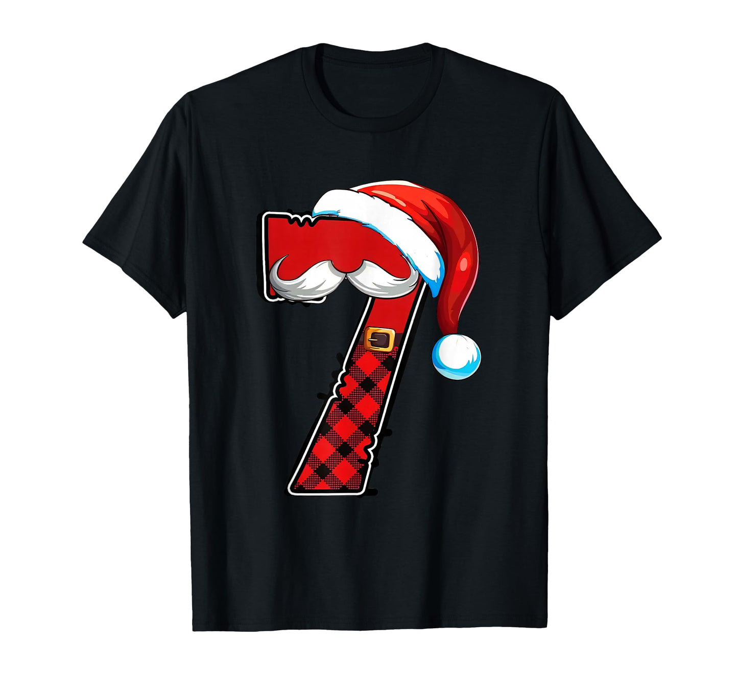 Number 7 Santa Christmas 67 Meme Matching Family Costume T-Shirt